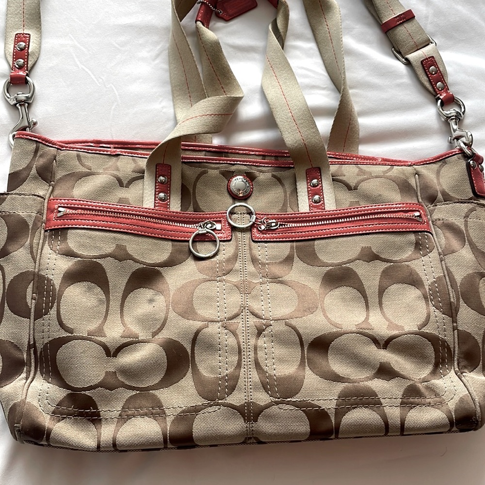Coach Diaper Bag with changing pad and Coach wallet